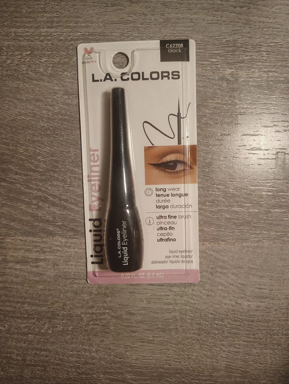 L.A. COLORS Black Liquid Eyeliner – Precision Ultra-Fine Brush